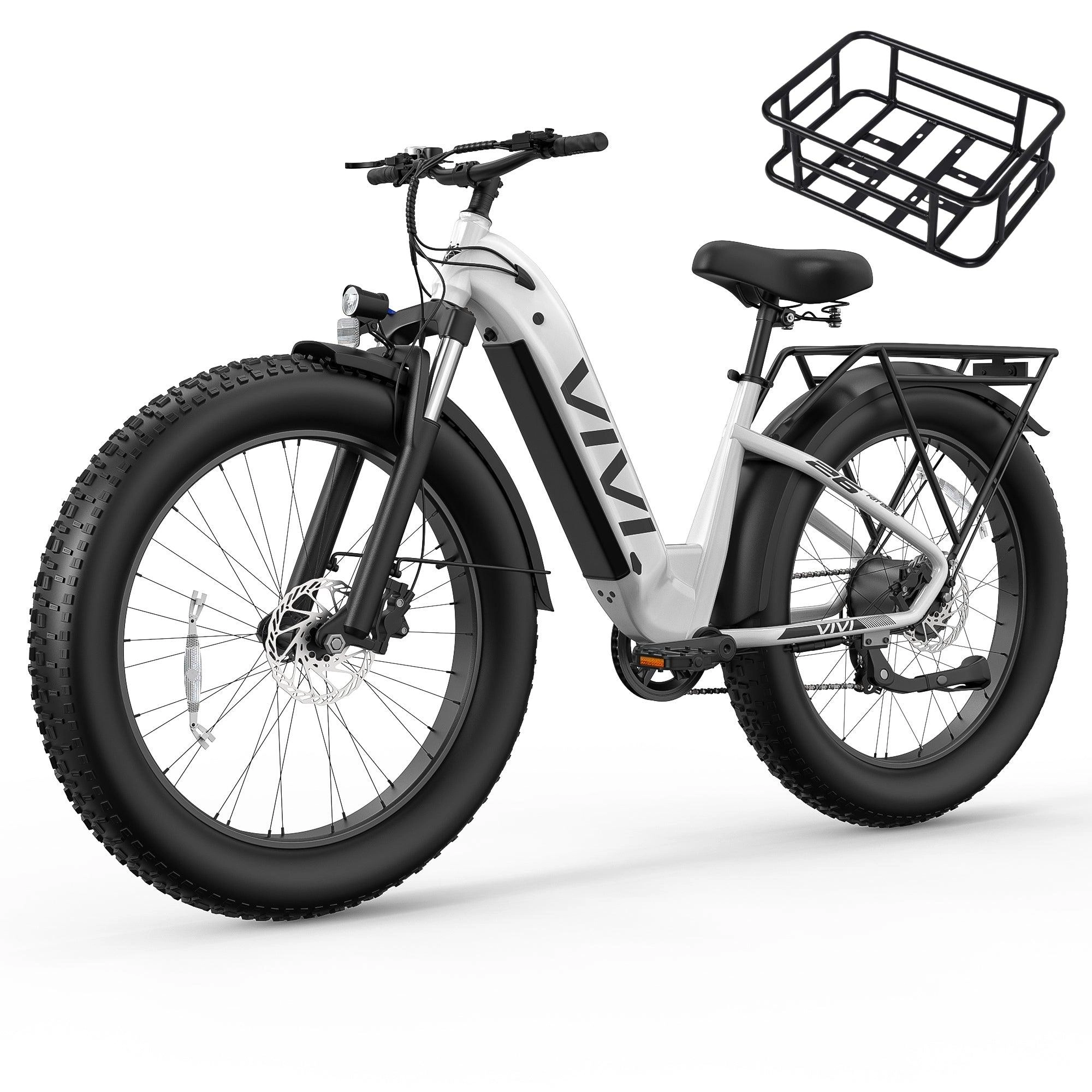 VIVI ACE07 Electric Bike Step Thru Fat Tire Electric Bike UL2849 Certified