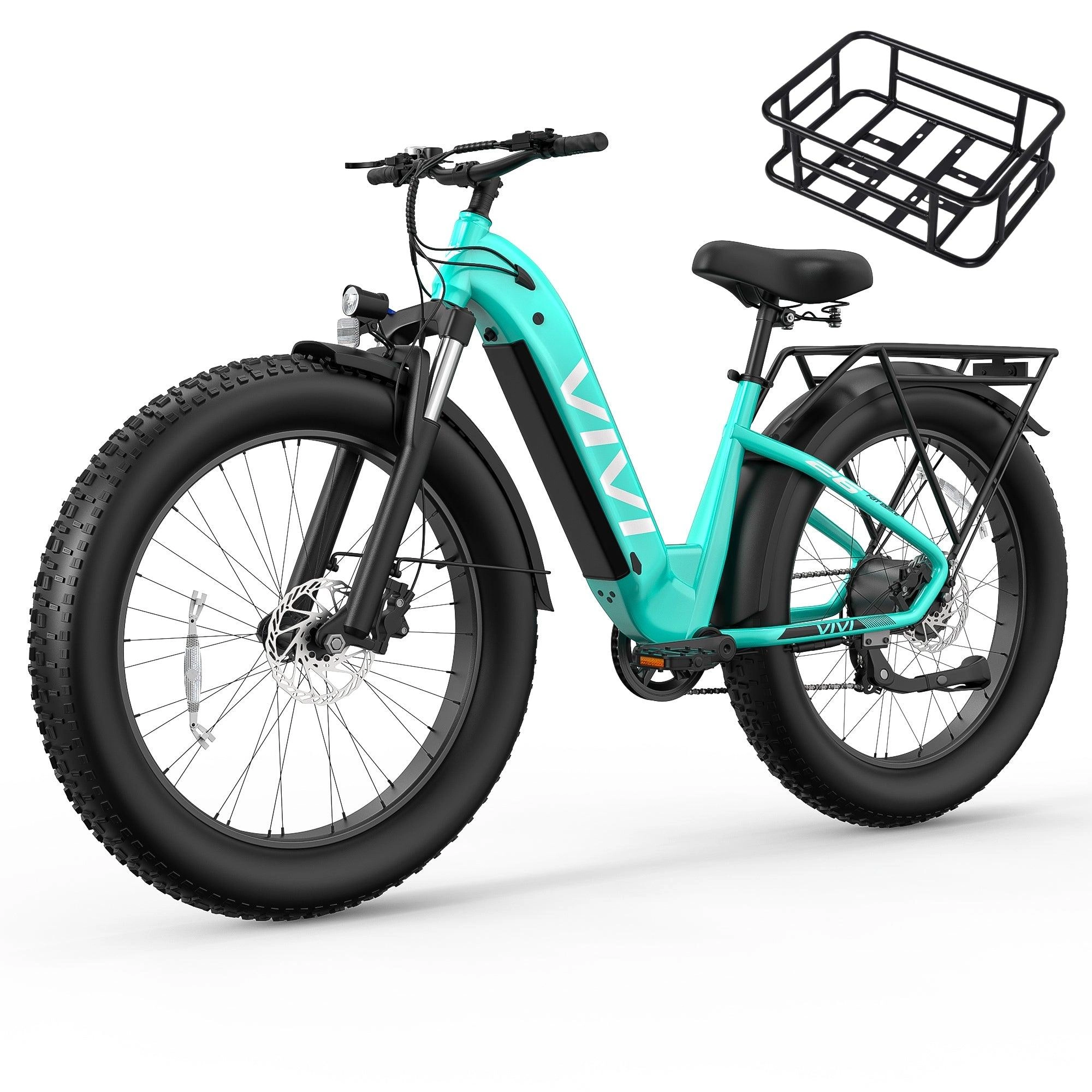 VIVI ACE07 Electric Bike Step Thru Fat Tire Electric Bike UL2849 Certified