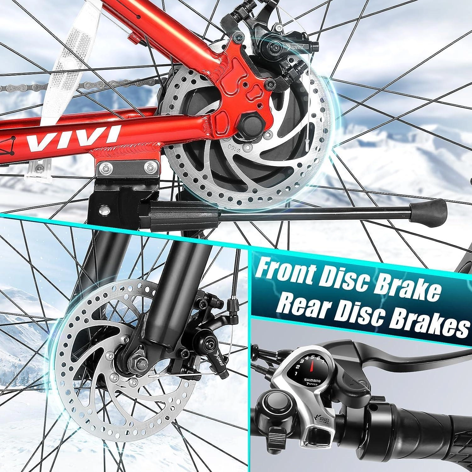 VIVI F26FUL Electric Bike Long Range Fat Tire Electric Bike UL2849 Certified