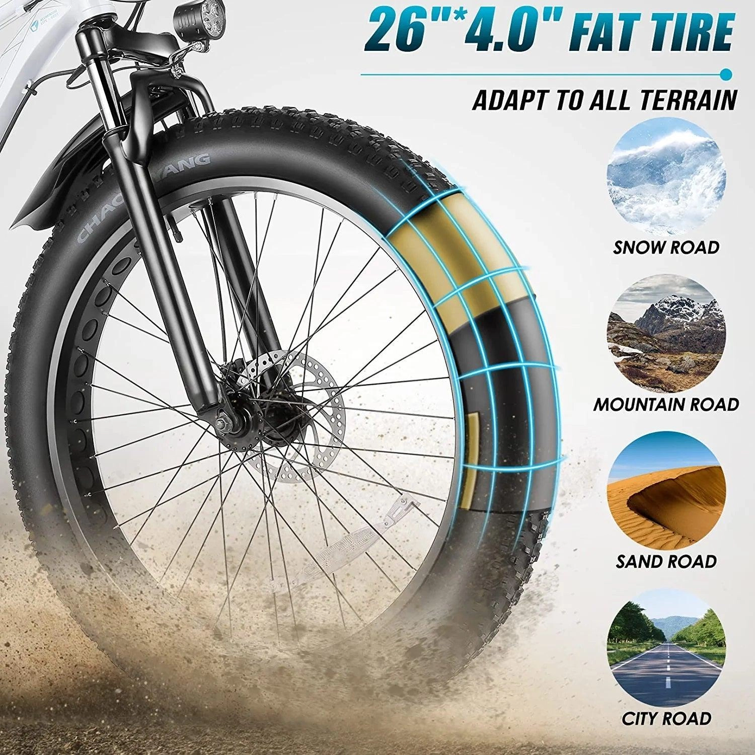 VIVI F26FUL Electric Bike Long Range Fat Tire Electric Bike UL2849 Certified