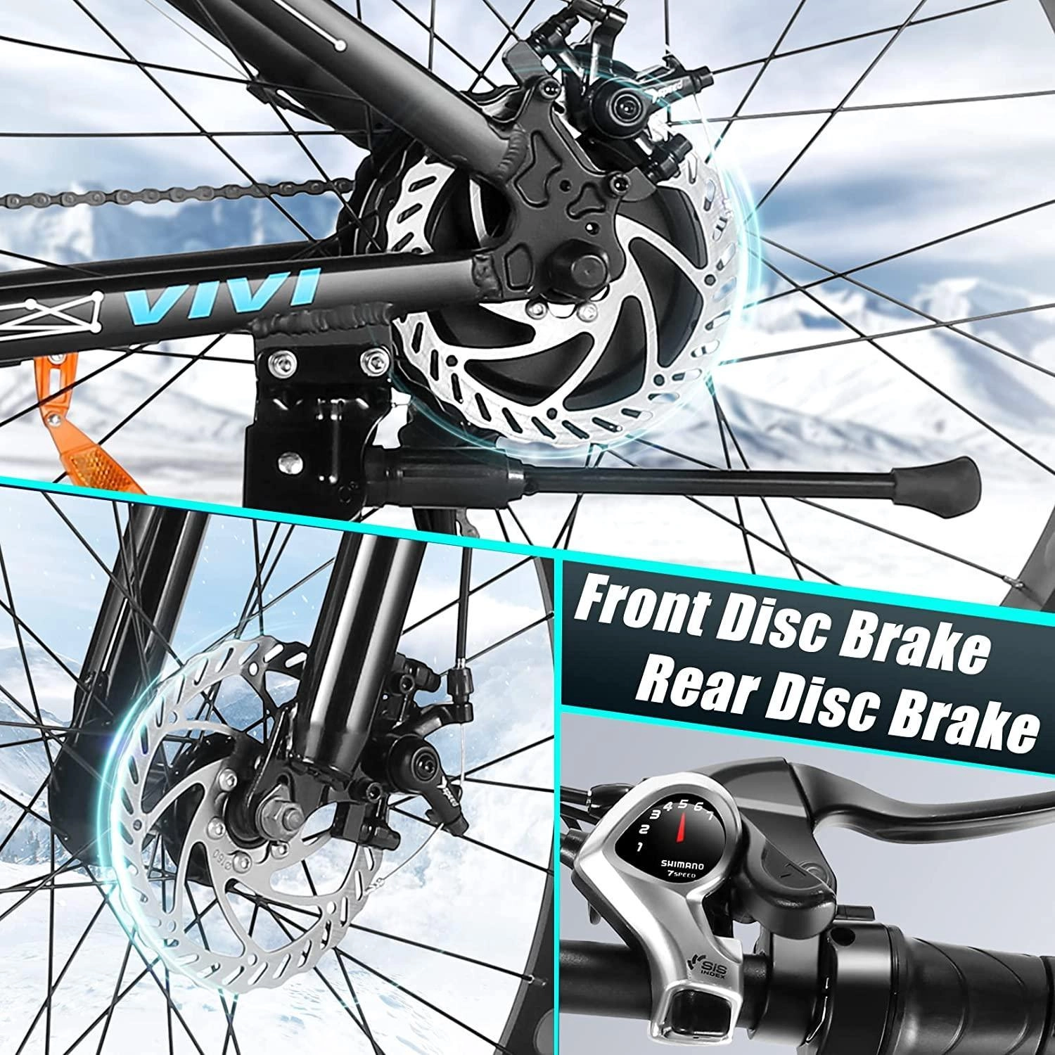 VIVI F26FUL Electric Bike Long Range Fat Tire Electric Bike UL2849 Certified