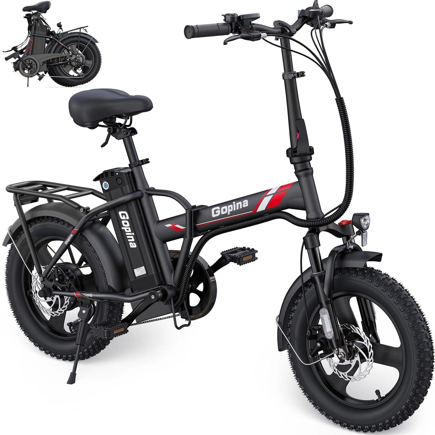 VIVI Gopina Electric Bike 3.0" Fat Tire Folding Electric Bike UL2849 Certified