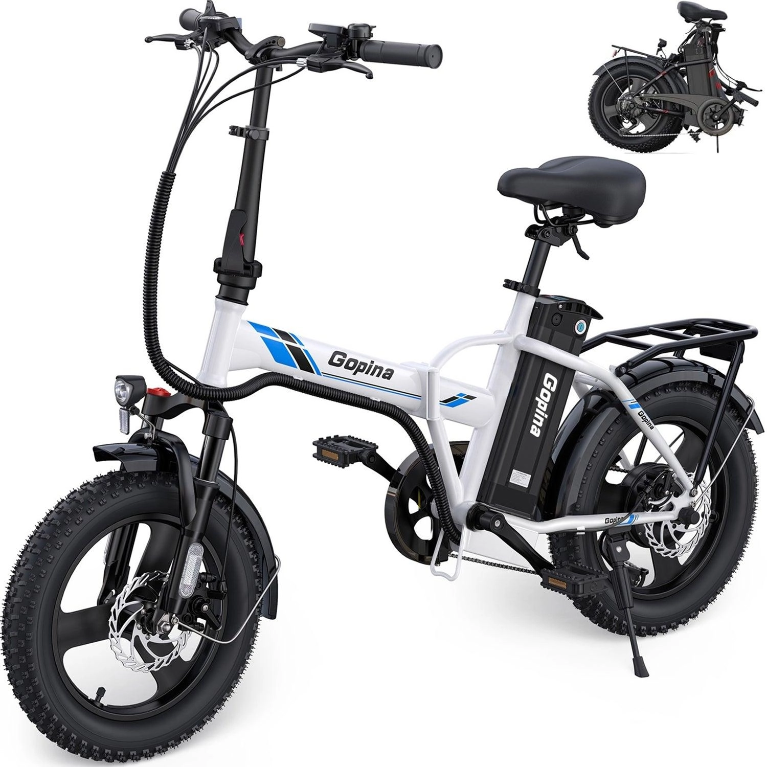 VIVI Gopina Electric Bike 3.0" Fat Tire Folding Electric Bike UL2849 Certified