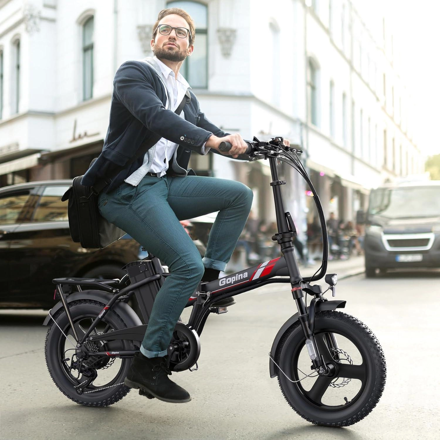 VIVI Gopina Electric Bike 3.0" Fat Tire Folding Electric Bike UL2849 Certified