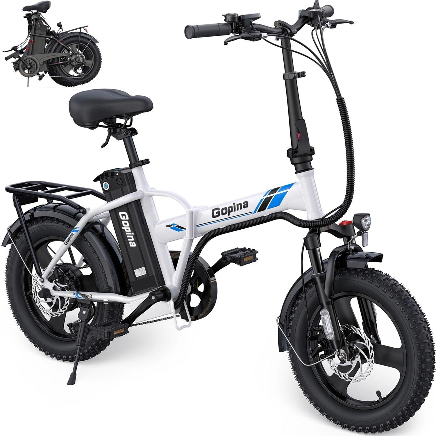 VIVI Gopina Electric Bike 3.0" Fat Tire Folding Electric Bike UL2849 Certified