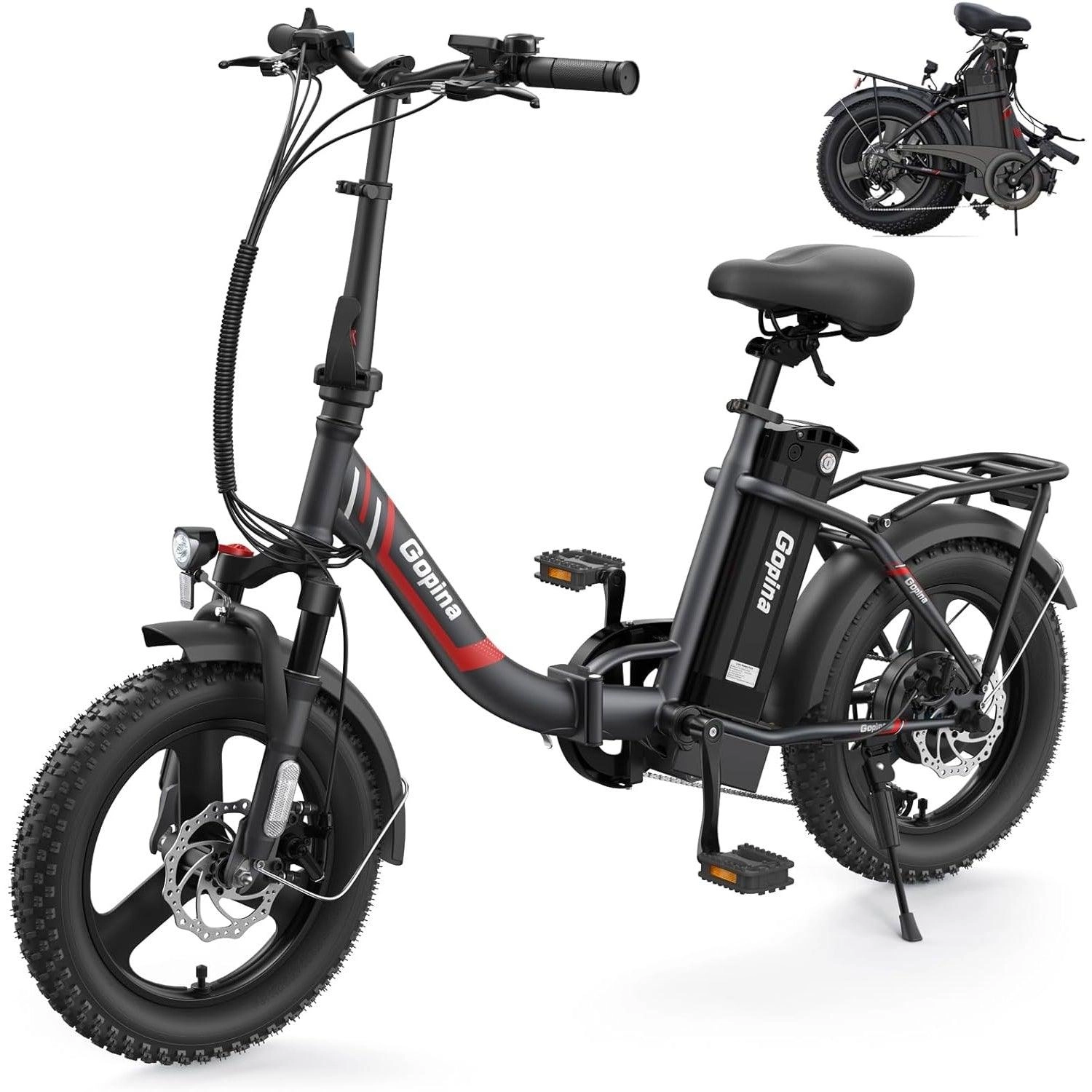 VIVI Gopina Electric Bike 3.0" Fat Tire Folding Electric Bike UL2849 Certified