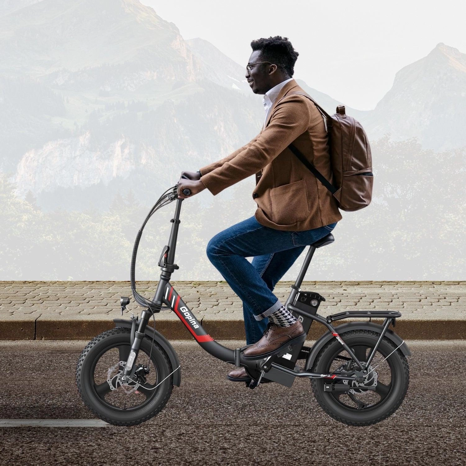 VIVI Gopina Electric Bike 3.0" Fat Tire Folding Electric Bike UL2849 Certified