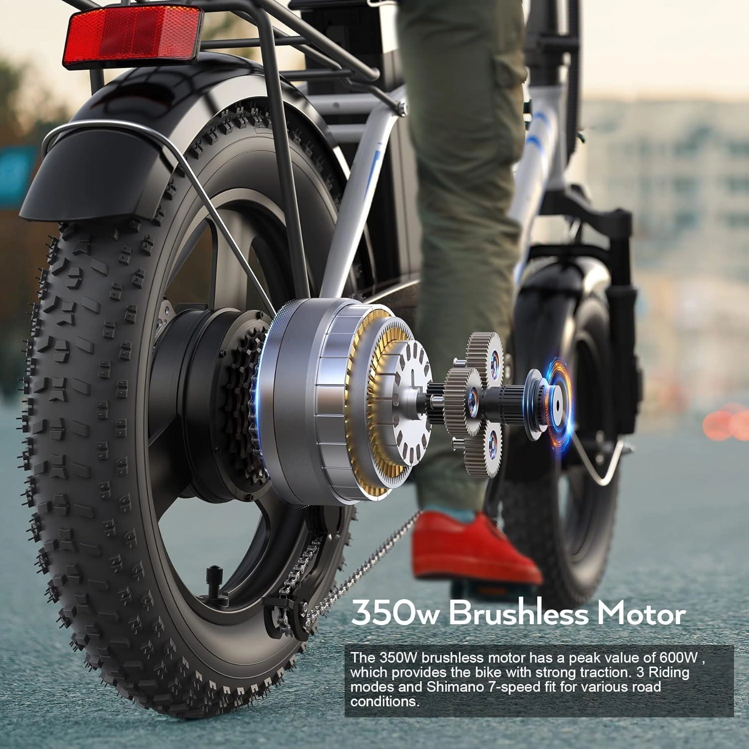 VIVI Gopina Electric Bike 3.0" Fat Tire Folding Electric Bike UL2849 Certified