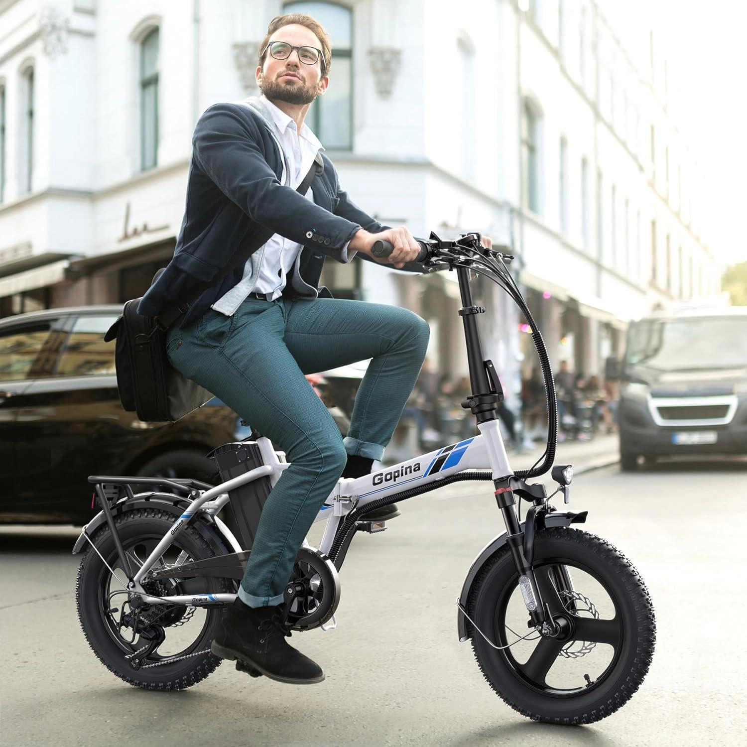 VIVI Gopina Electric Bike 3.0" Fat Tire Folding Electric Bike UL2849 Certified