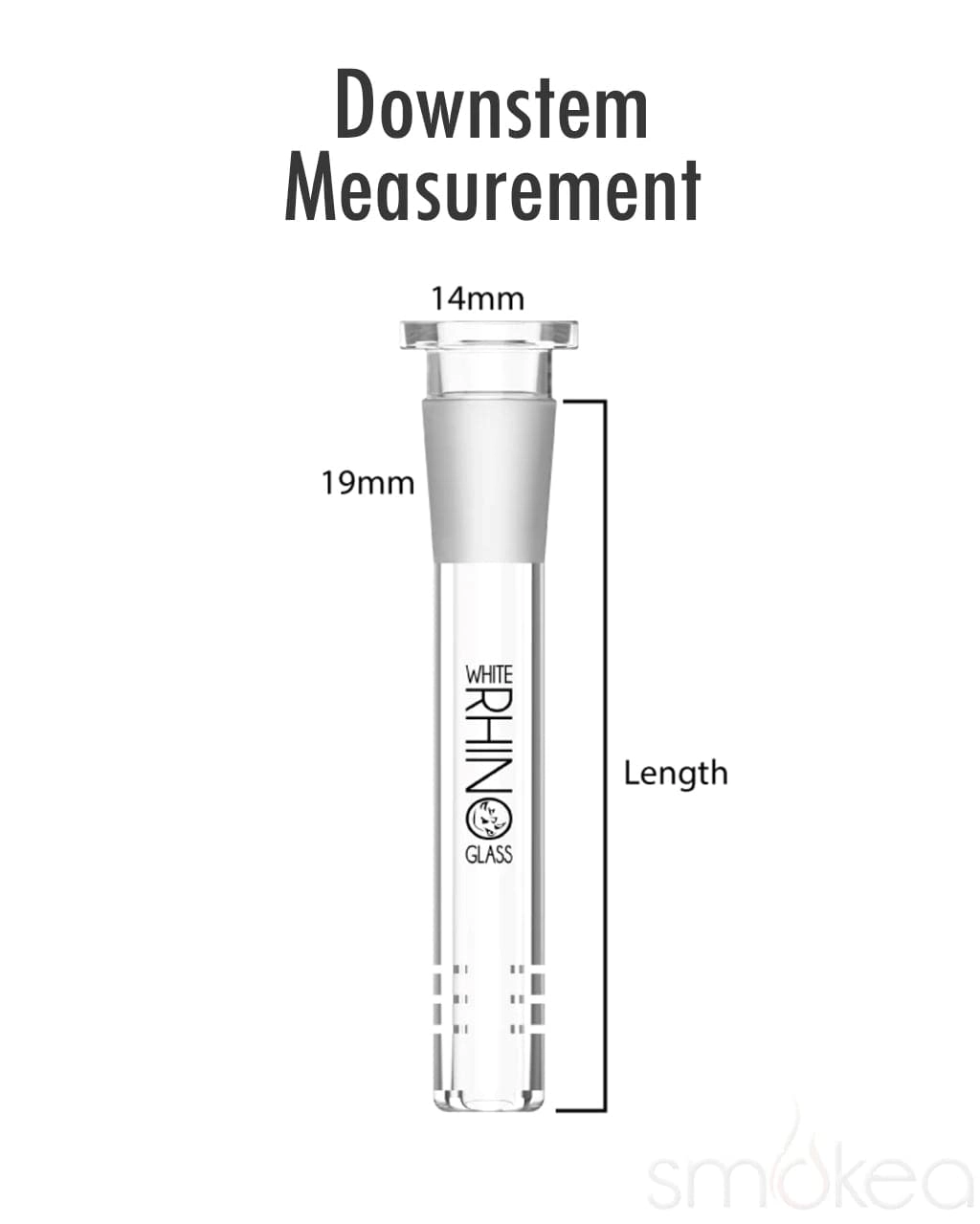 White Rhino 18mm/14mm Glass on Glass Downstem
