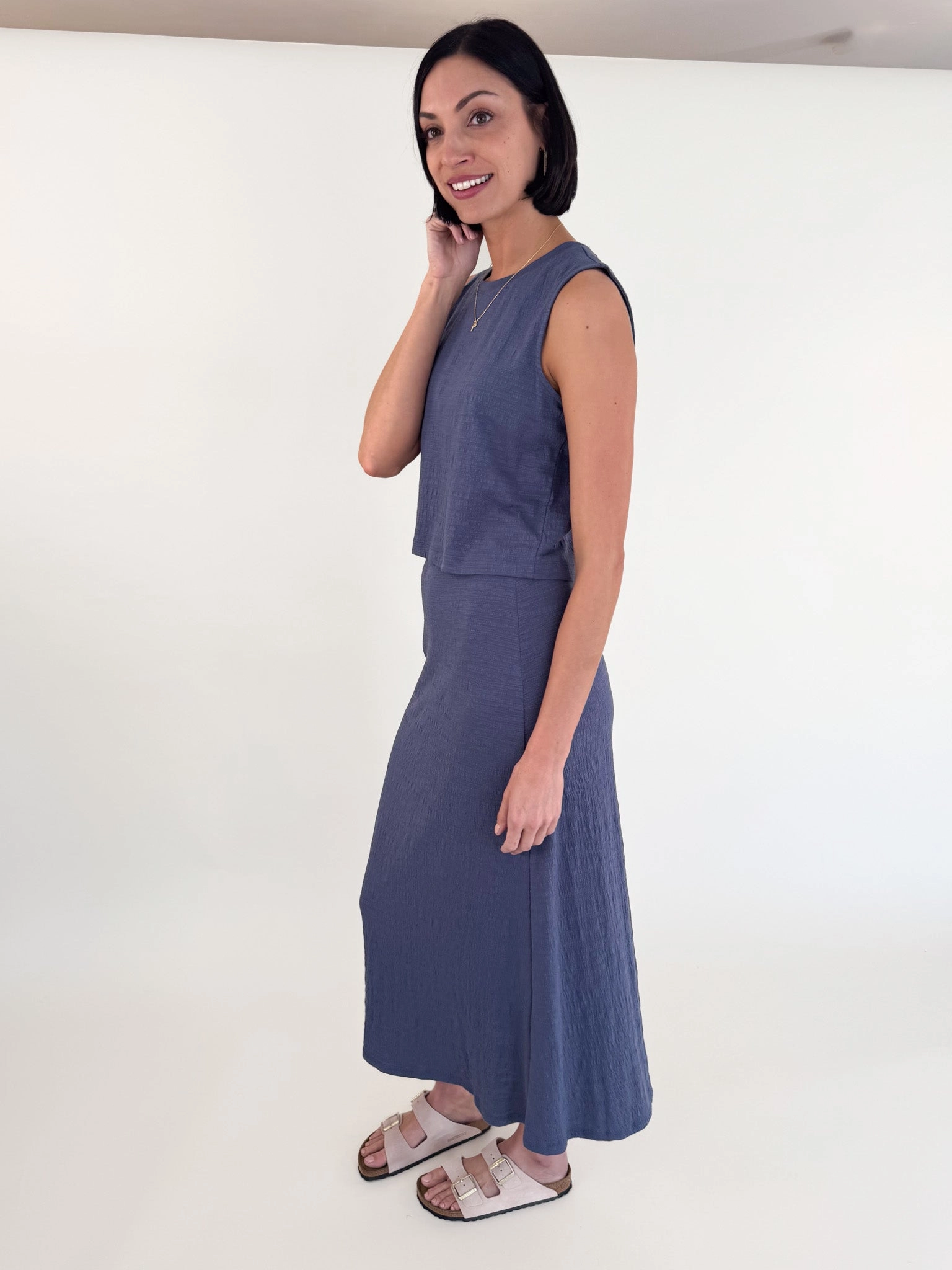[Z SUPPLY] Delavine Textured Midi Skirt